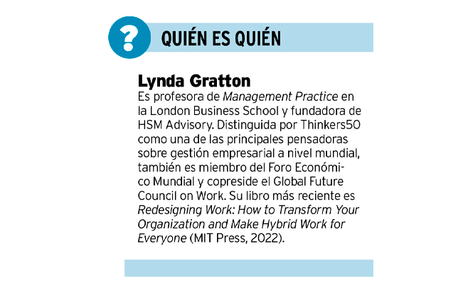 Entrevista a Lynda Gratton: “El objetivo final del rediseño del trabajo es construir organizaciones más resilientes”